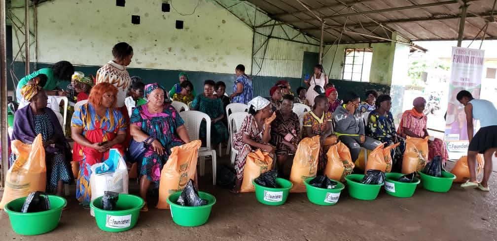 Rice donation to Widows in Tiko community, lagos street , August 2024.
